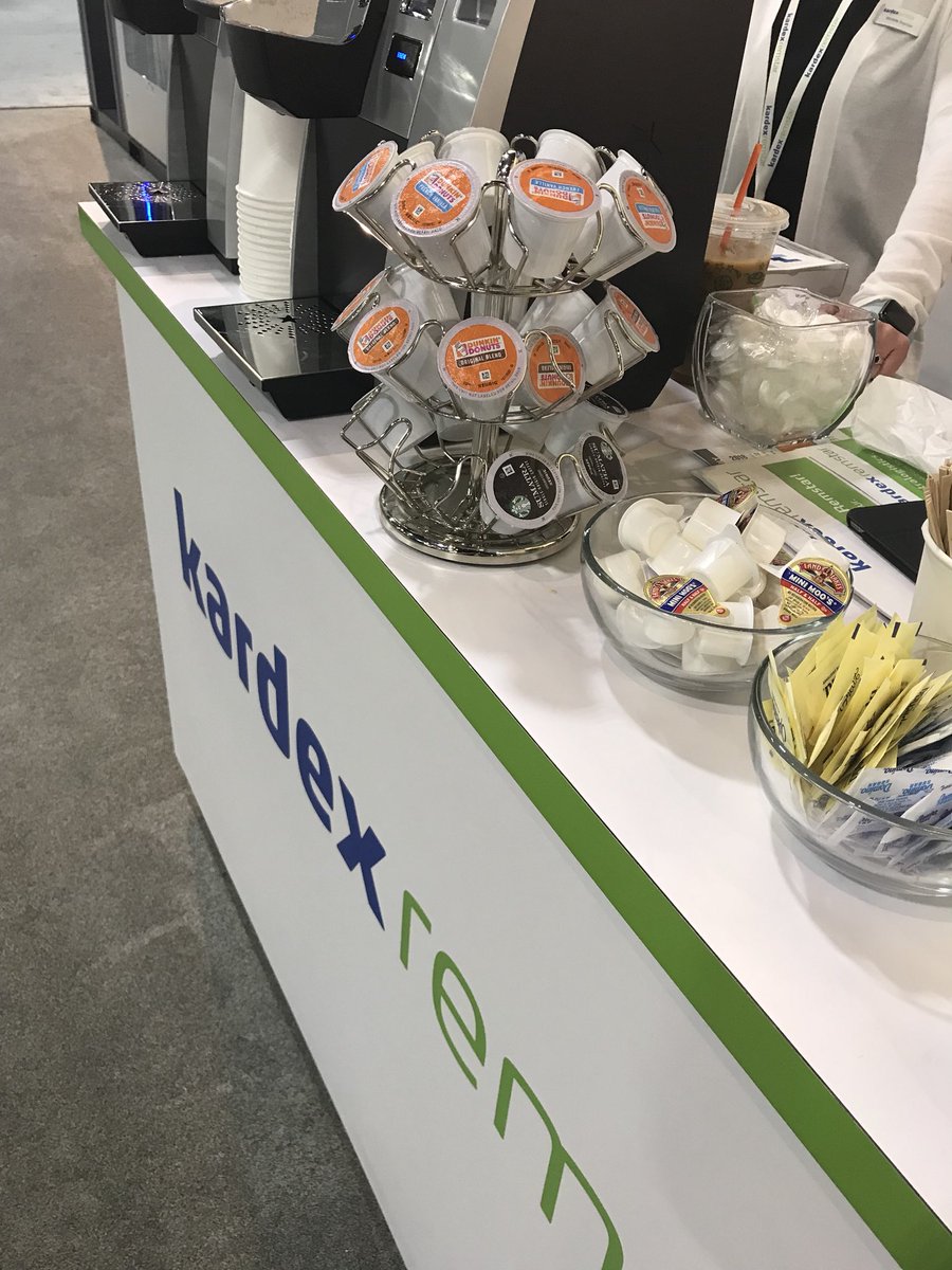 chilligoss's tweet photo. We’re running on @dunkindonuts at #MODEXshow, come by for a coffee @KardexRemstar booth 4735 #discoverKR https://t.co/wqX4LZHjKI