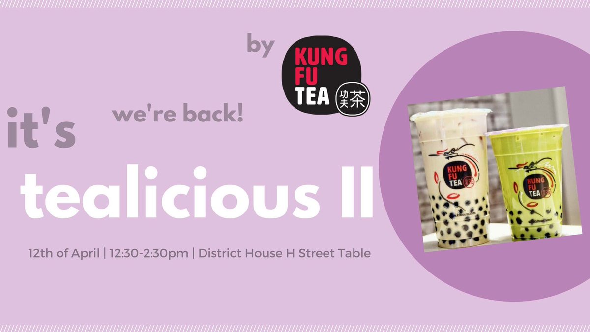 Back by popular demand, Tealicious II launches this Thursday! 12:30-2:30pm at District House H Street Table! Make your gift now to save your tea: go.gwu.edu/playitforward