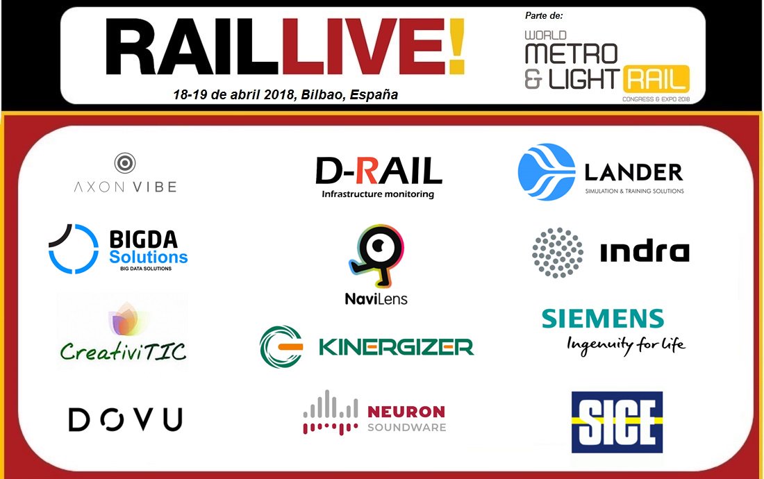 RailLiveSpain's tweet photo. ¿Interesado en la aplicación de la inteligencia artificial y el internet de las cosas a la industria ferroviaria? No te puedes perder #RailLiveBilbao @axonvibe #BigdaSolutions @CreativiTIC @dovuofficial #DRail @navilens @kinergizer. Consigue tus tickets https://t.co/G7SXBvCva1 https://t.co/mxYZJuPIFt
