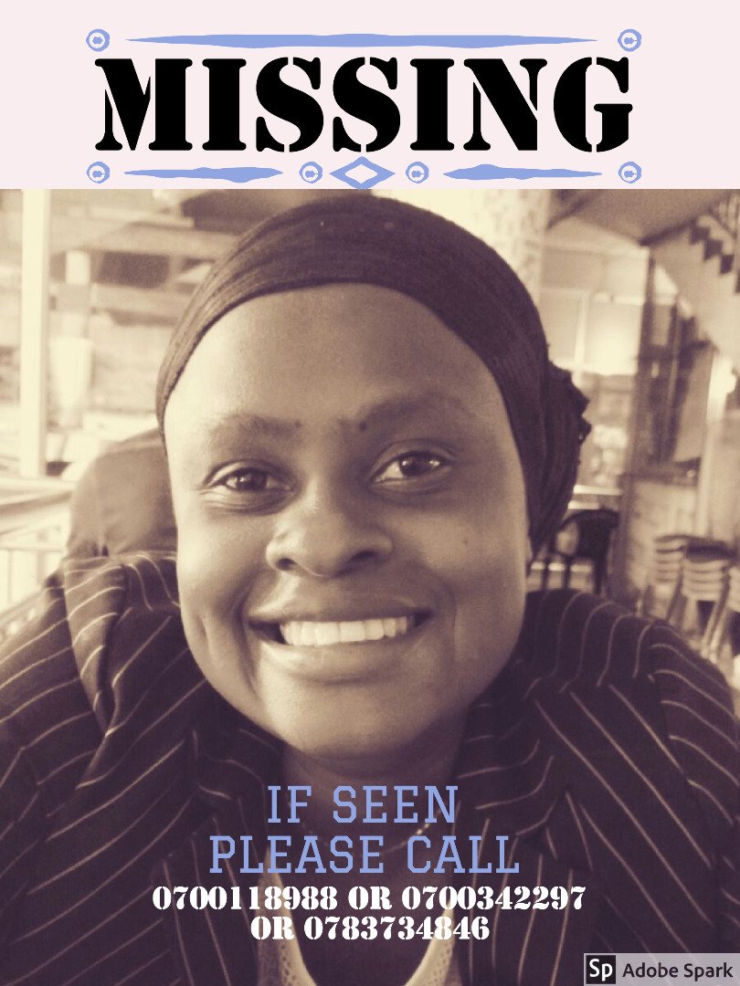 ntvuganda's tweet photo. MISSING PERSON: Mediina Nantaba a 34-year old female and sister to one of our colleagues at NTV disappeared from her family around the areas of Mattuga on Saturday 7th. 

If seen please call 0700118988 or 0700342297 or report to a nearby police station. https://t.co/Jn4LQ7bCCI
