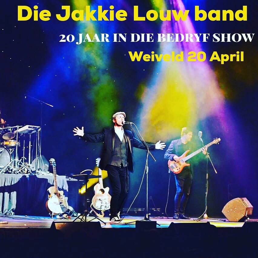 Weiveld's tweet photo. Op 20 April vier ons saam met Jakkie Louw sy 20 Jaar in die musiekbedryf ... moenie hierdie een mis nie https://t.co/m3R6eL5vxU