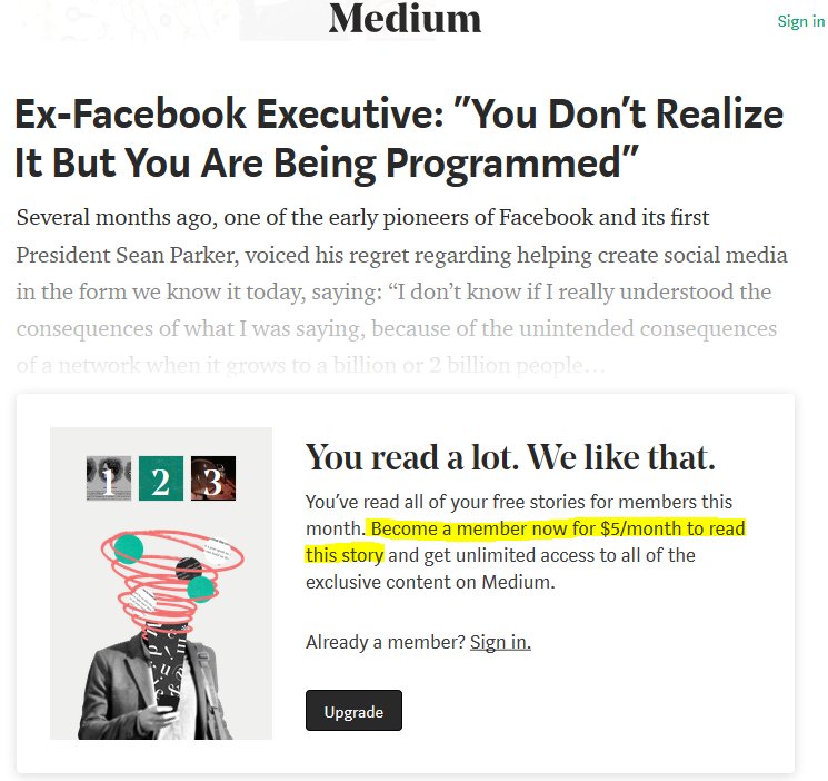 CodaCoder's tweet image. .@Medium &quot;Become a member for $5/month&quot; ...

Or just use @DuckDuckGo for $FREE and without the snooping and tracking.

duckduckgo.com/?q=Ex-Facebook…