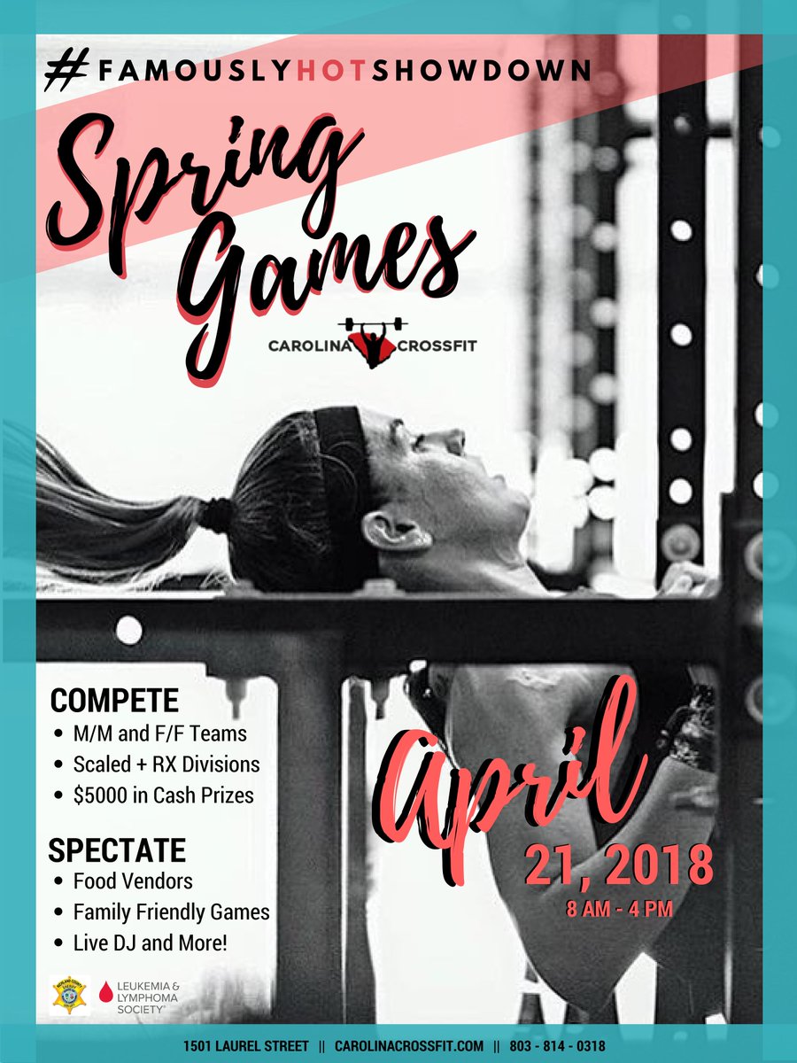 ECSCsports's tweet photo. Join us for the inaugural Famously Hot Showdown: Spring Games on April 21 in #RealColumbiaSC! Get ready for a day full of good old fashioned competition, music and family friendly fun. https://t.co/CLxUwuOZZE https://t.co/38xnjcEVWR