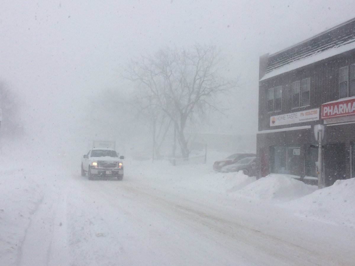 Corner Brook White Blizzard conditions Corner Brook White driving