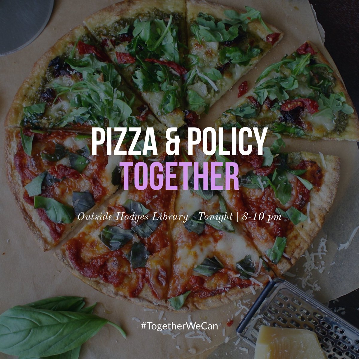 Hungry to learn more about the Together Campaign? Well then let us share a pizza our policies with you! Grab a slice and hear more about what we want to accomplish on campus 🍕🍕🍕 #togetherwecan #votetogether