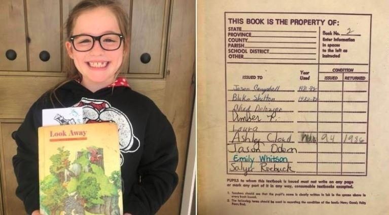 azfamily's tweet photo. First grader discovers her textbook once belonged to Blake Shelton https://t.co/fGChvz94TD https://t.co/m4WqQOSTb7