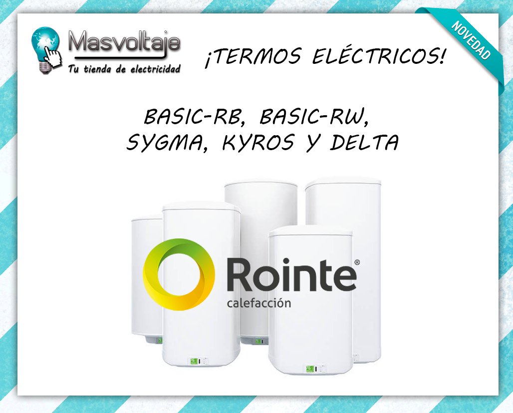 MasVoltaje's tweet photo. ¡Hemos ampliado nuestra oferta de termos eléctricos de bajo consumo Rointe en nuestra tienda online!, ¡No te los pierdas! https://t.co/w3Jwo5hgag https://t.co/Q8LJzh4SJW