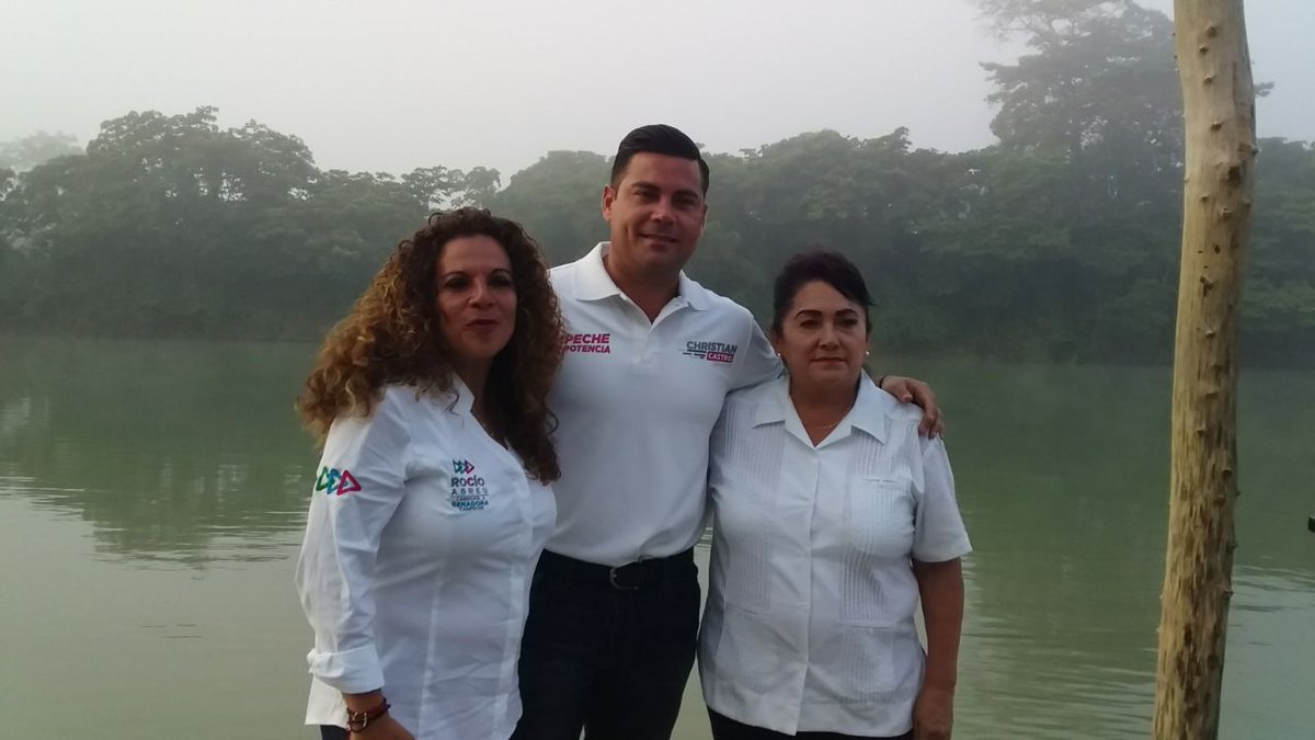 JBalanMx's tweet photo. .@ChrisCastroB, @RocioAbreuA y @CetinaDulce candidatos de la coalición "Todos los México" están en #Palizada para arrancar la segunda semana de campaña... https://t.co/pjT8opFR2u