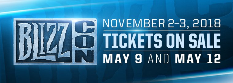Wowhead's tweet photo. BlizzCon 2018 is November 2nd and 3rd! Tickets go on sale May 9 and May 12: https://t.co/6CCrl2KrXb https://t.co/tDrkuPUseP