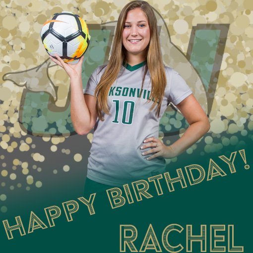 JAX_WSOC's tweet photo. We'd like to wish a special Happy Birthday to our own Rachel Henry! #JUPhinsUp #PhinBirthdays https://t.co/CraInJXP0P