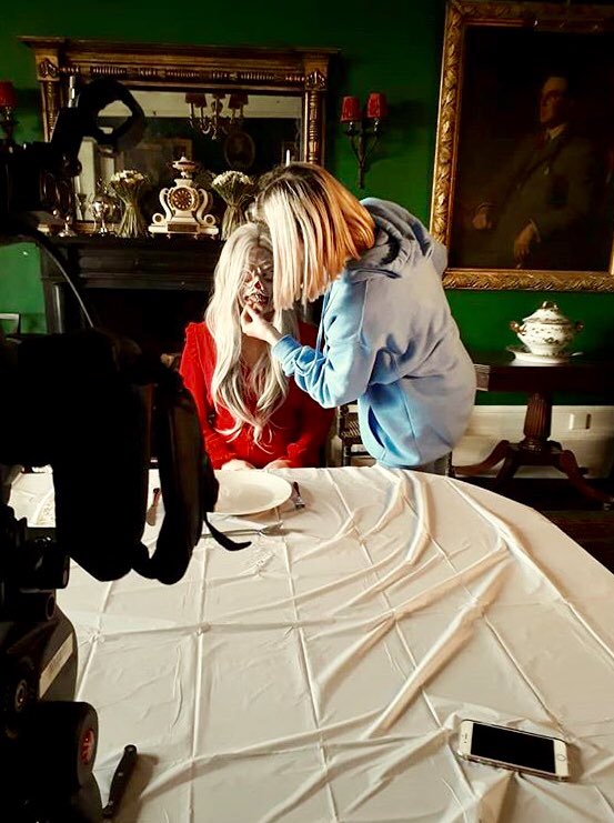 RachelBiggs_'s tweet photo. I have had the best time filming over the weekend for #TheShadow! Filming with prosthetic makeup on is so weird but it was such a fun experience! #actorslife #actingonscreen #actinglife #horrorfilm #prostheticmakeup #lovinglife https://t.co/5jf1PANdT0