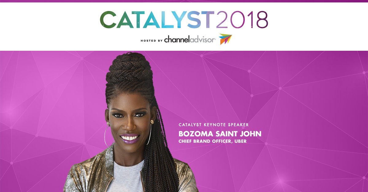 With a handle <a href="/badassboz/">Bozoma Saint John</a>, you know it's going to be good. 8 days until she takes the stage @channeladvisor #Catalyst18. After watching hours of videos about her, I know she's going to bring the house down. Promo code: MakeTheTrip = $300 off. Register: bit.ly/2BcpcxB