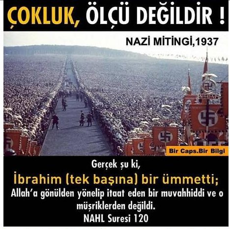 Noldu akibeti geçmiş kavimler(SEMUT, LUT, NEMRUT) gibi yok olup nefretle anılır oldu. Şimdikilerinde olacağı o. Öyleyse İbrahim as. Gibi öyle bir kul ol, kulluk et ki: tek başına olduğun halde; dinine ve kullarına hizmetinle bir ümmet iken; vesile ve vasıta kılınman için duâ et.