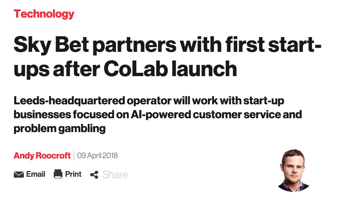 SkyBetCareers's tweet photo. Latest news from our CoLabs #innovation programme at EGR magazine  https://t.co/kMbTE87uJi https://t.co/0YmBfHXObn