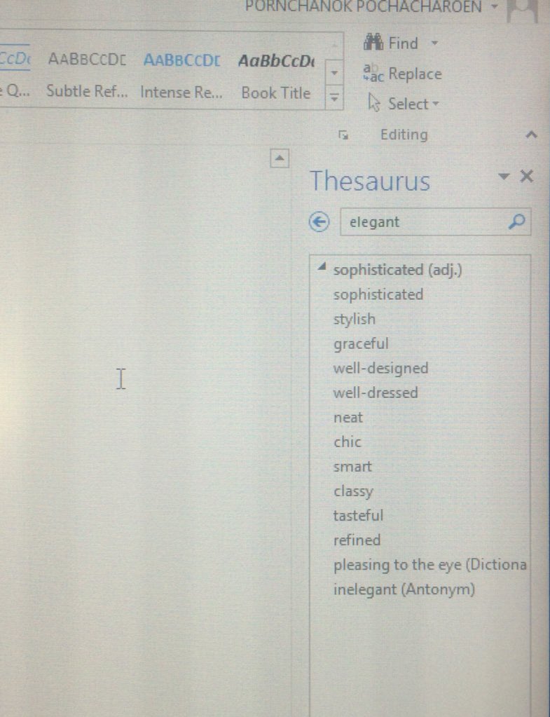 bleuarte's tweet image. มึ้งงงงงง คือเพิ่งรู้ว่าmicrosoft word มีดิคthesaurus ในนั้นอ้ะะ วิธีทำคือคลิกขวา > synonym > thesaurus > พิมพ์ศัพท์ไป ละนางก็จะออกมา คือดีมากกก (อีก 20 วันจะเรียนจบ) (แแต่เพิ่งรู้)