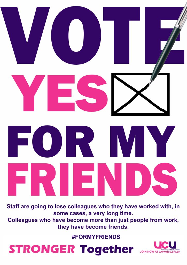 UCUhull's tweet photo. #VoteYes to industrial action at Hull College #ForMyFriends @UCU @EmmaHardyMP @DianaJohnsonMP @KarlTurnerMP https://t.co/hqD6QW8zeW