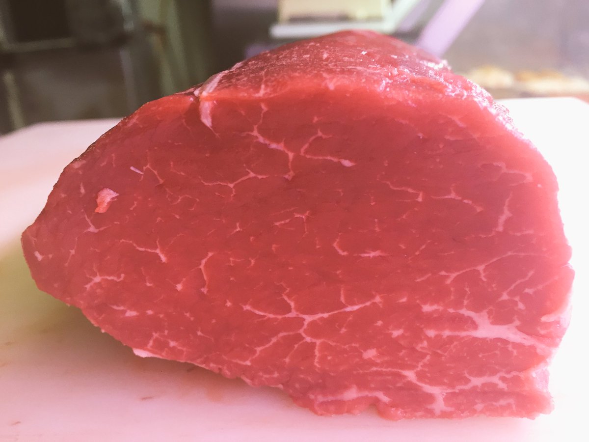 Beautiful Fillet Steak this morning #Butcher #meat 😍
