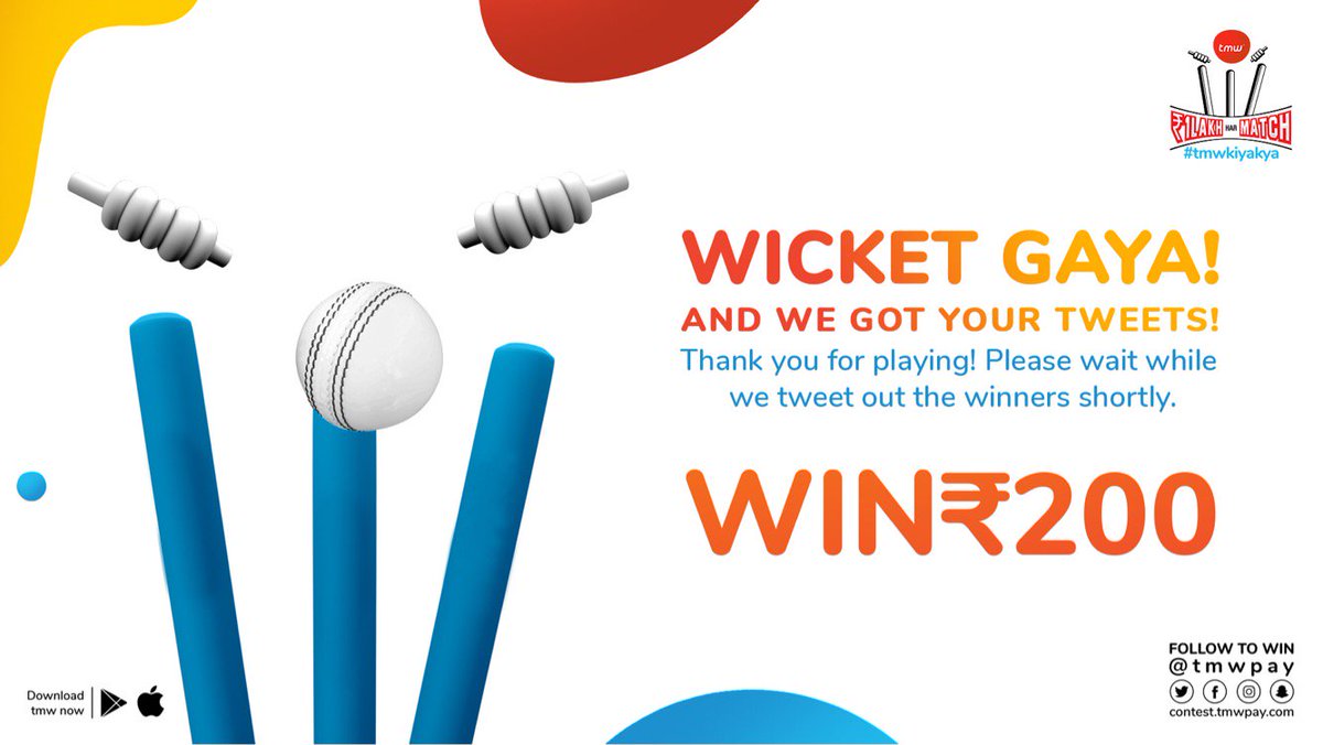 tmwpay's tweet photo. 🛑...that's the end of the tweet window! We hope you got your tweets in. Missed out? Another wicket can fall anytime and is another chance to win #tmwkiyakya https://t.co/sWFsyWX5fk