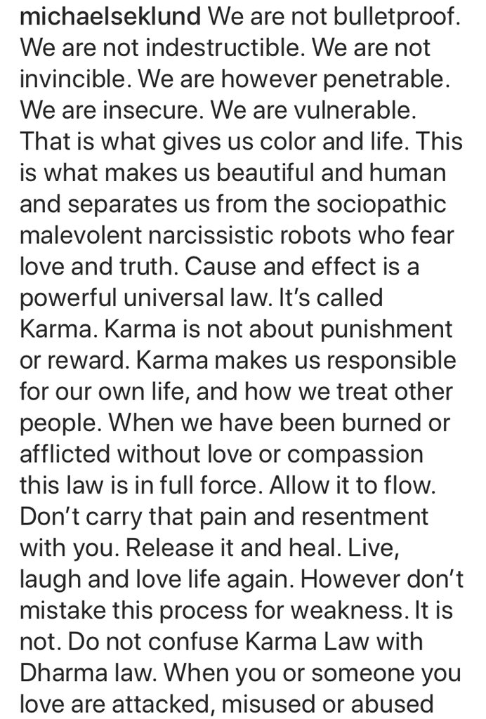 MichaelEklund's tweet photo. Unity is power : Karma vs Dharma #bebetter #awareness #betterperspective #antibullying https://t.co/1ltXrMUlDd