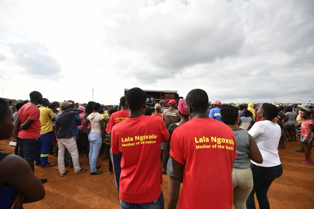 EFFSouthAfrica's tweet photo. Our people gather to hear EFF DP @FloydShivambu give a tribute in honor of Mama #WinnieMandela at #WinnieMandela Park in Tembisa 

#EFFWinnieMandelaMemorial; for live stream visit https://t.co/DYc9woc9H1 https://t.co/jDNh7Rg6tT