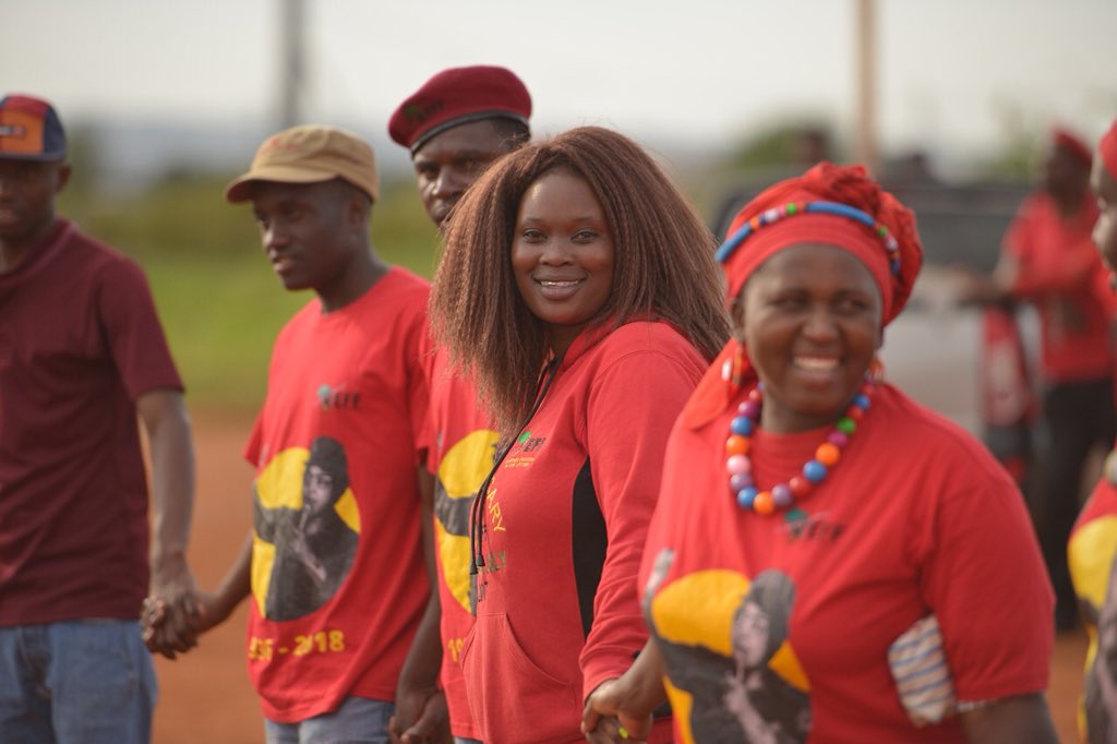 EFFSouthAfrica's tweet photo. Our people gather to hear EFF DP @FloydShivambu give a tribute in honor of Mama #WinnieMandela at #WinnieMandela Park in Tembisa 

#EFFWinnieMandelaMemorial; for live stream visit https://t.co/DYc9woc9H1 https://t.co/jDNh7Rg6tT