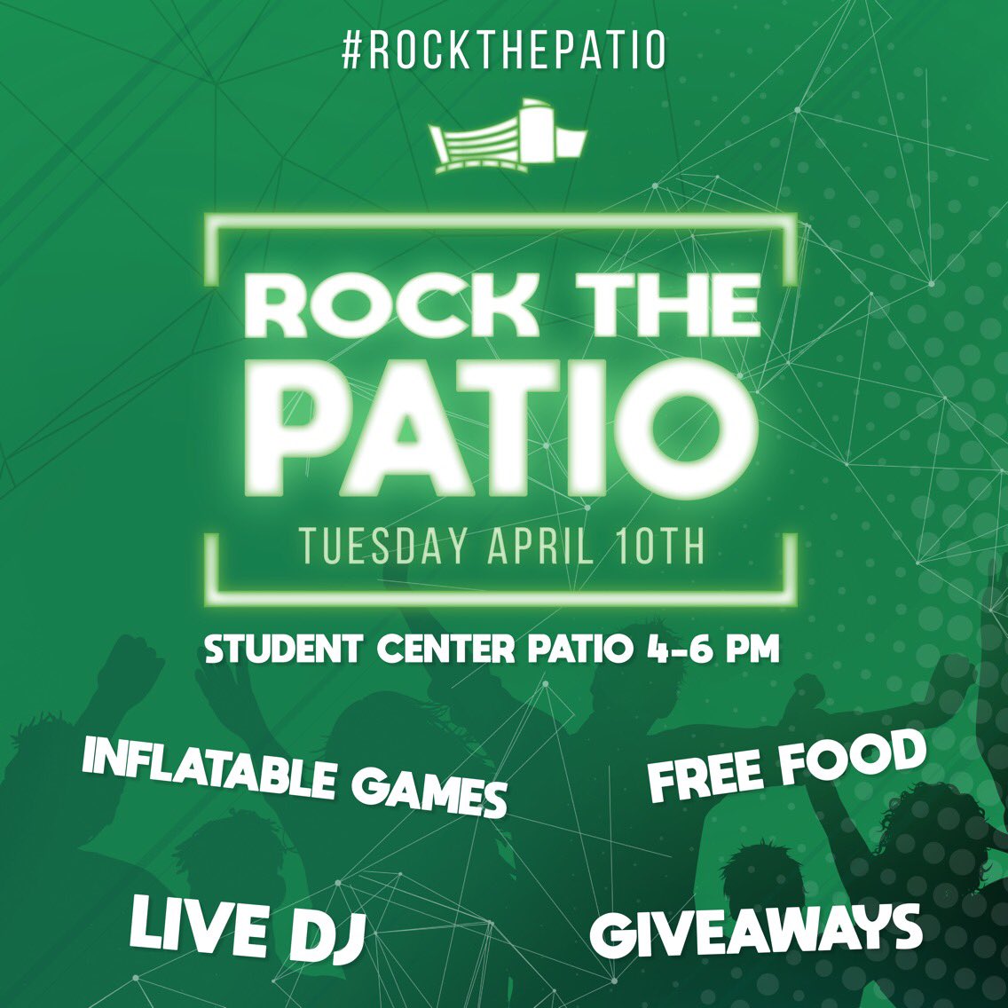 EMUStudentCent's tweet photo. Tomorrow! Meet vendors, enjoy free hot dogs and cotton candy, and challenge a friend to compete in the Bungee Run #rockthepatio https://t.co/kYHsj4OydJ