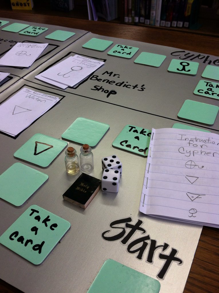 Librarystm's tweet image. Manny&apos;s Blackthorn Key board game project for @UsetheSchwarz77 6thgrade English class! @kevinsandsbooks