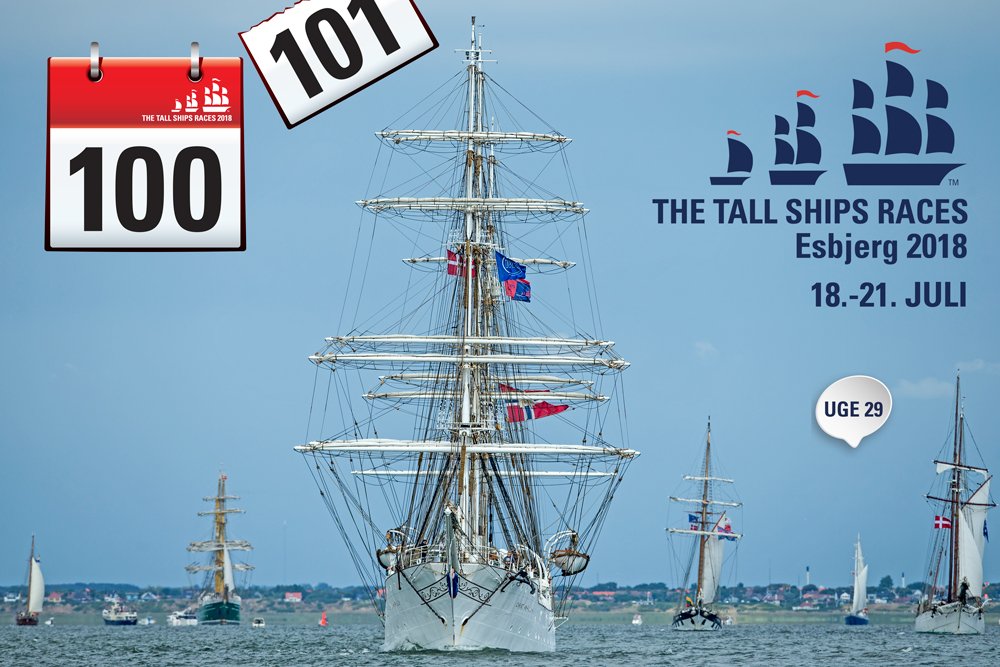 Only 100 days to go. <a href="/TallShipsRaces/">The Tall Ships Races</a> <a href="/TallShipsSund/">TallShips Sunderland</a> @TSRH2018 <a href="/stavanger_by/">STAVANGER BY</a> #TallshipsEsbjerg #TSR2018