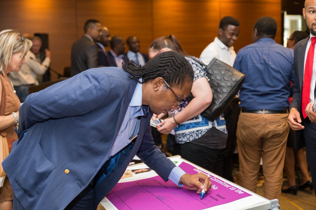 NEF_Namibia's tweet photo. #NEF Member employers committing to #Youth #Employment through #workreadinessprogrammes such as #internships and #apprenticeships to empower the young people of #Namibia ๐ https://t.co/jlbr1NVmb5