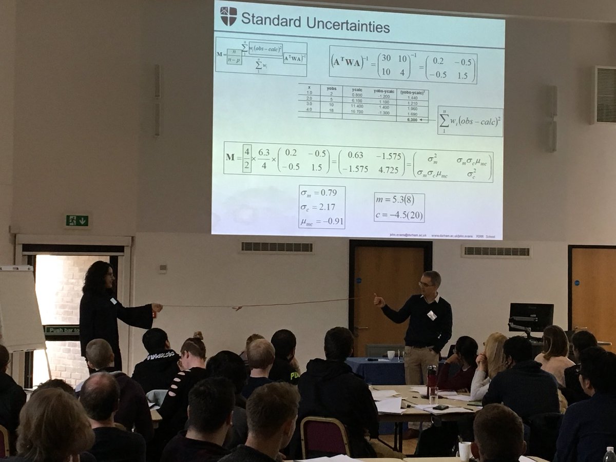 IUCr_CPD's tweet image. From an intro to #PowderDiffraction to demystifying non-linear least squares in a morning, then working hard on computer exercises in the afternoon at #PDRR_Durham 2018.
@durham_uni @DurhamChemistry