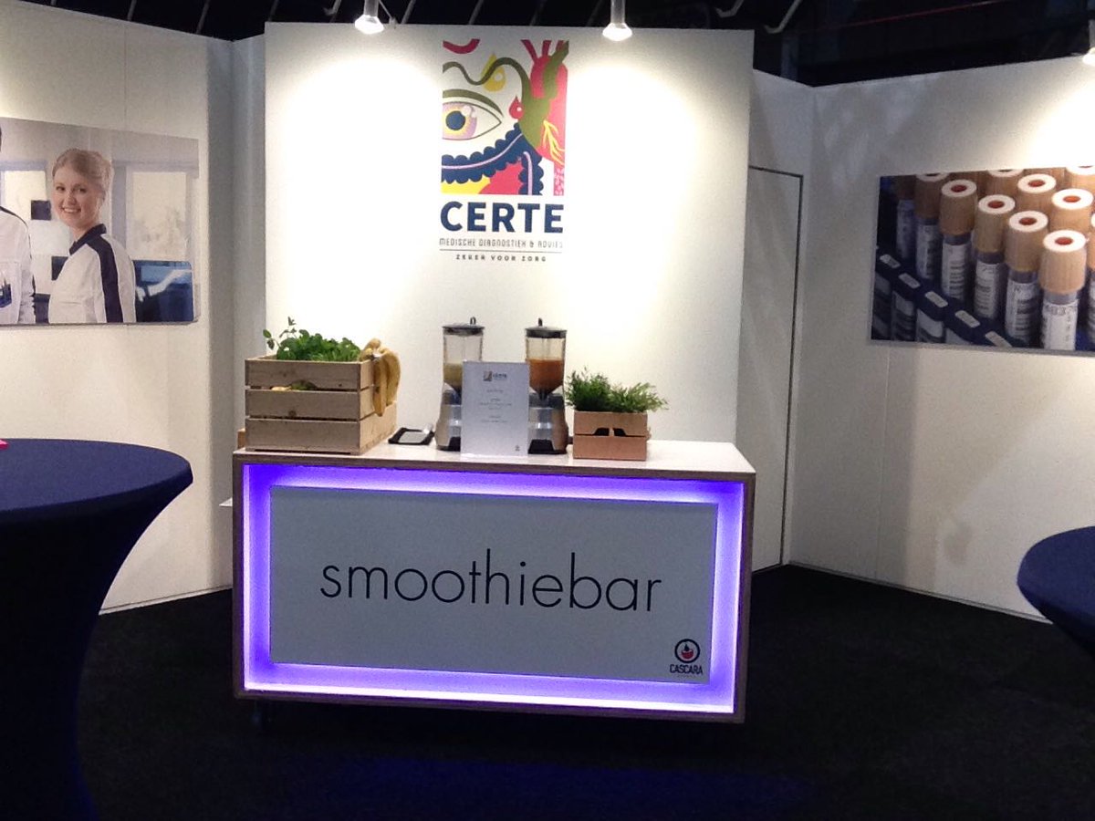 Ook voor de nodige vitamines konden de huisartsen terecht tijdens de @huisartsenbeurs! Shaker Pieter serveerde er super gezonde juices op de stand van @certe.nl <a href="/jaarbeurs/">Jaarbeurs</a>!