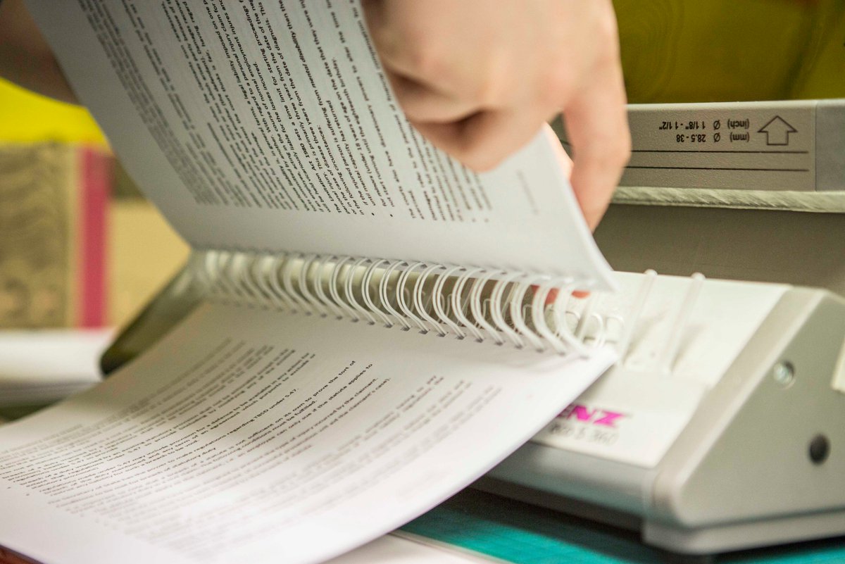YellowPrintUK's tweet photo. Don't find yourself in a bind! As it heads towards #dissertation #deadline day you can be sure our #Southfields #SW18 team is ready to get #binding! Whether you need them #sameday or even on the spot, we'll be #happy to help! #printing #university #thesis https://t.co/0XUbJuZWul