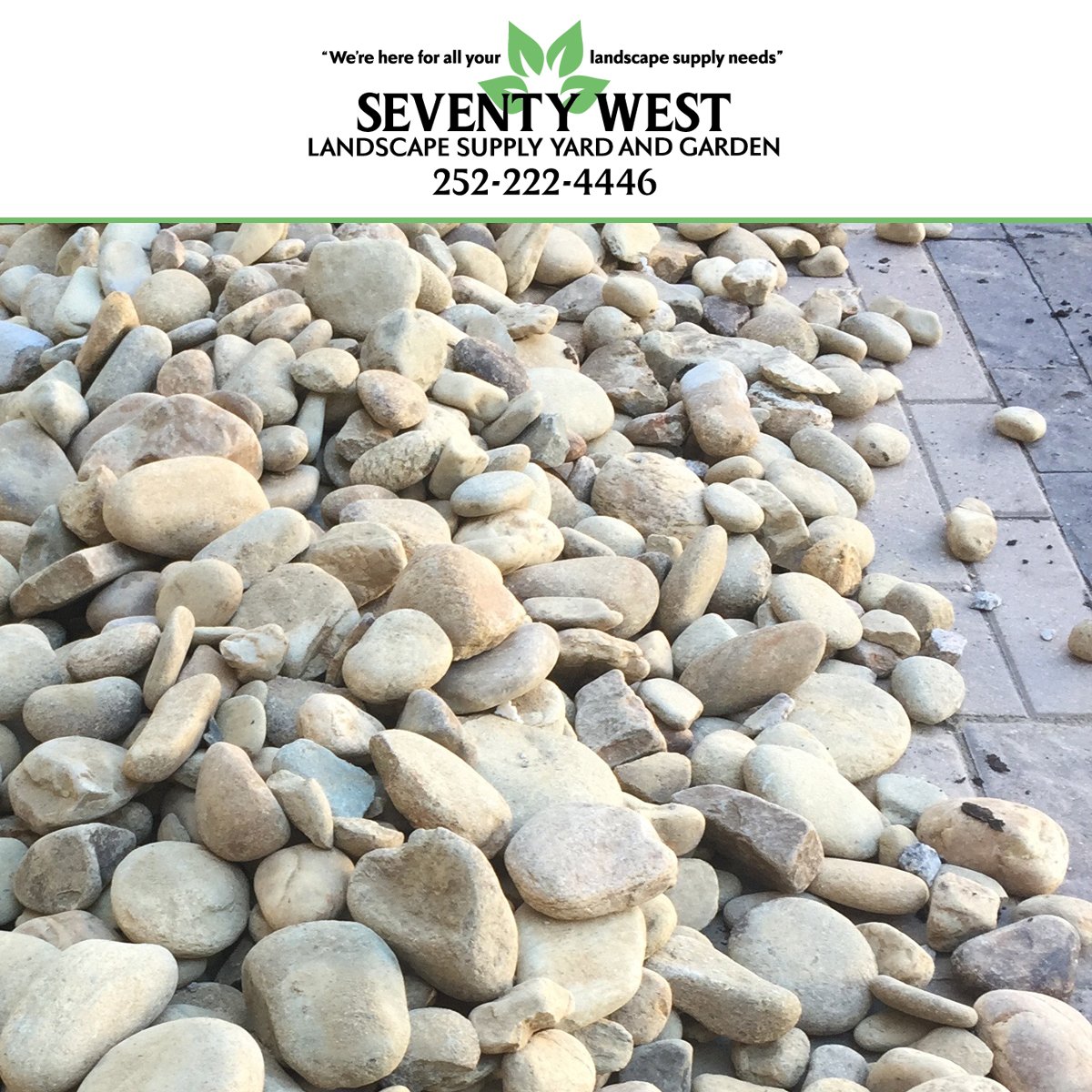 WestSeventy's tweet photo. If you live in #CarteretCounty and looking for great quality stone or rock for a #hardscaping or #landscaping project then look no further than #SeventyWest #LandscapeSupply! Our knowledgeable and friendly staff can assist you in selecting the right materials for the job. https://t.co/Xz25bKLZK2