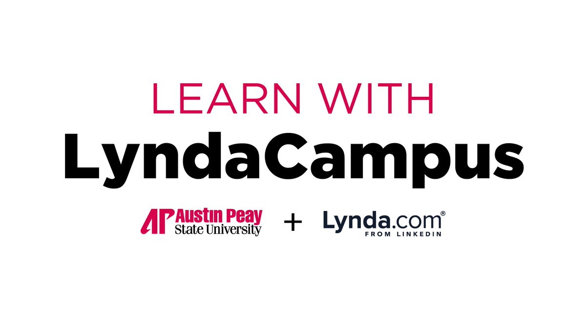 austinpeay's tweet photo. Austin Peay students can now access LyndaCampus's library of over 9,000 free online courses. Classes cover a wide range of topics including programming and business. To access these courses, log in at https://t.co/8K2B5putnn with your APSU login credentials. https://t.co/tCF2Jk4stP