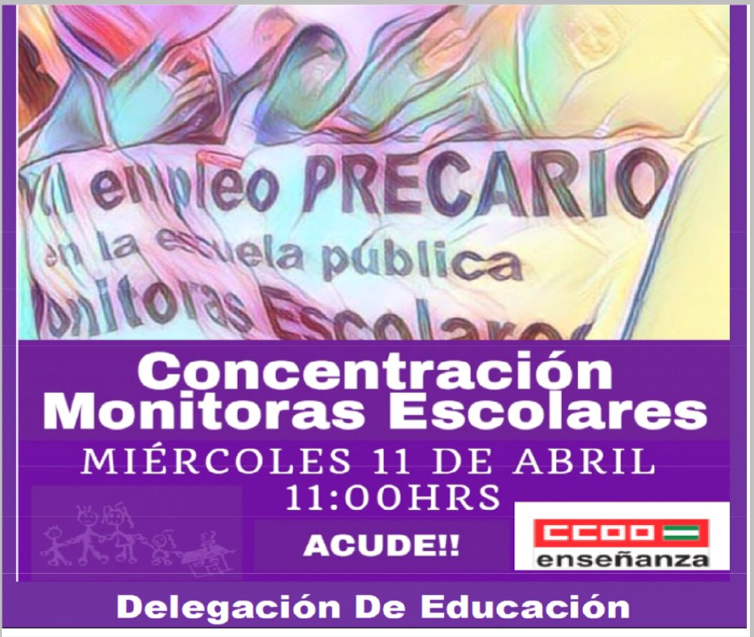 monitorashuelva's tweet photo. #NoMásPrecariedad en la escuela pública andaluza.  #monitorasenlucha #monitoresenlucha https://t.co/xafR6EAS7W