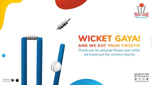 tmwpay's tweet photo. 🛑...that's the end of the tweet window! We hope you got your tweets in. Missed out? Another wicket can fall anytime and is another chance to win #tmwkiyakya https://t.co/sKSUw6YkSF