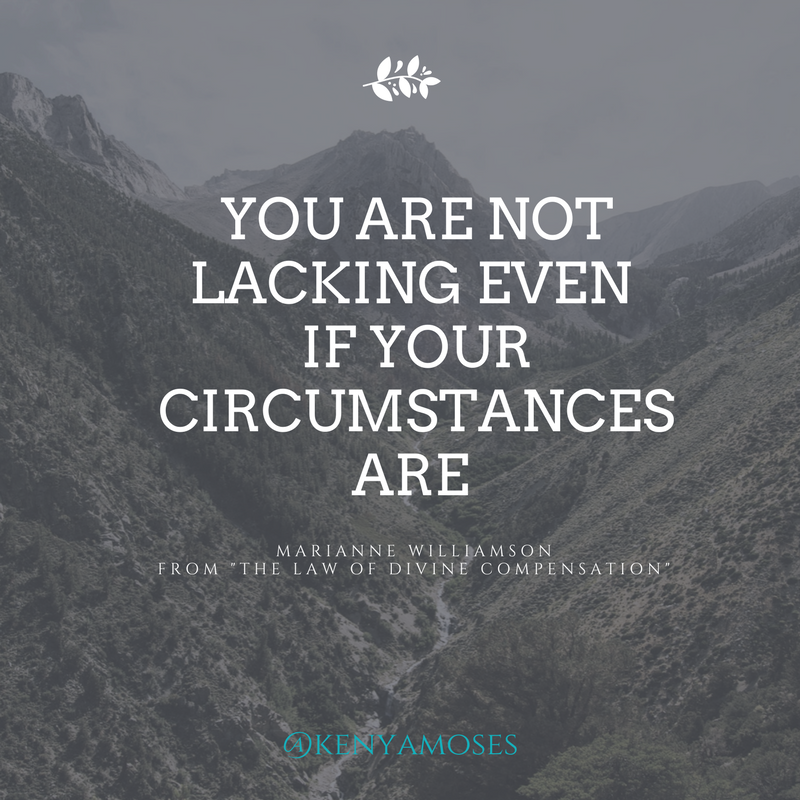 beafitmama's tweet photo. "You are not lacking even if your circumstances are" ~ Marianne Willamson, The Law of Divine Compensation #mondaymotivation #mariannewilliamson https://t.co/6L7NxG2cGC