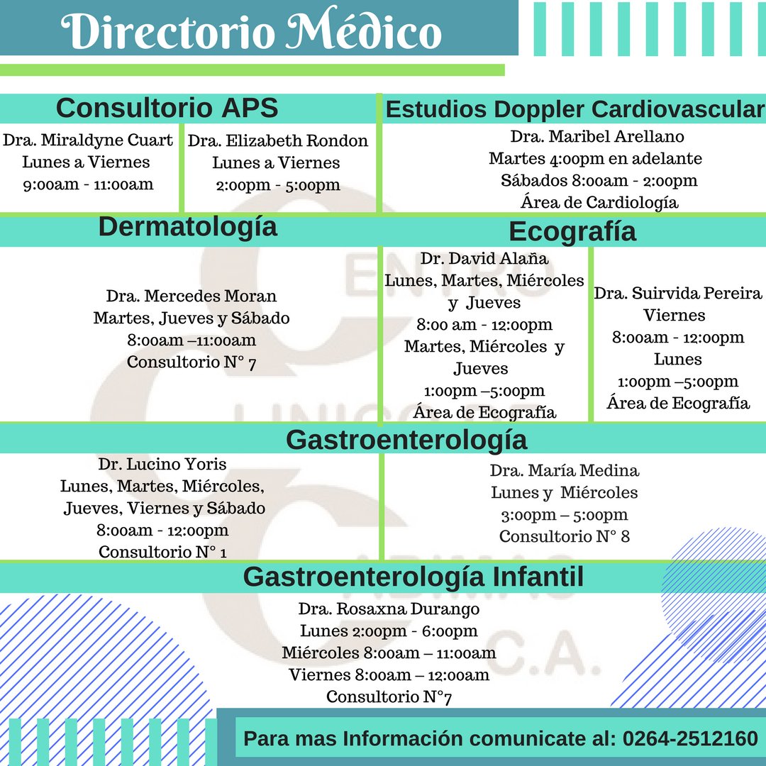 CLINICOCABIMAS's tweet photo. #NuestroTalentoMédico dispuestos a ofrecerte el mejor de los servicios , ya que somos el #CCC #SuAlternativaEnSalud #DirectorioMédico #Especialidades https://t.co/vbK2fJ3rfX
