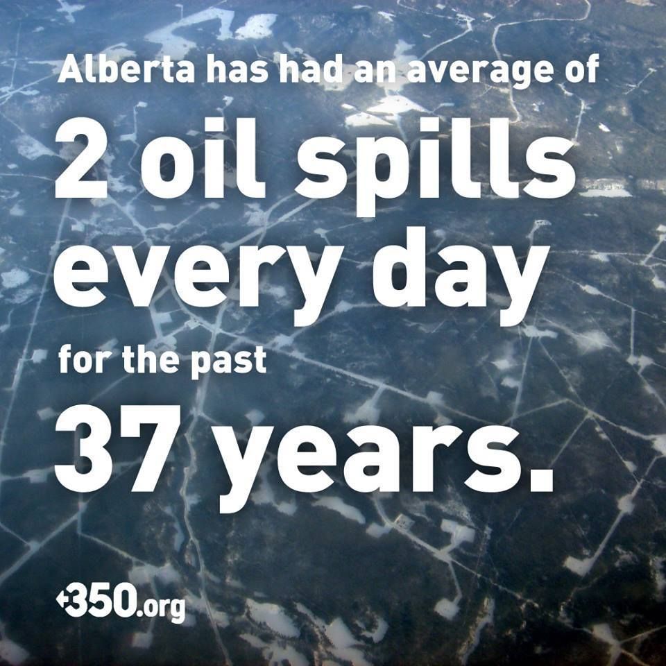 Alberta has averaged 2 oil spills a day for the past 37 years and its pushing for more pipelines. Enough is enough: buff.ly/2A3lZ33

#ActOnClimate #cdnpoli #bcpoli #NoKXL #StopKM #WaterIsLife