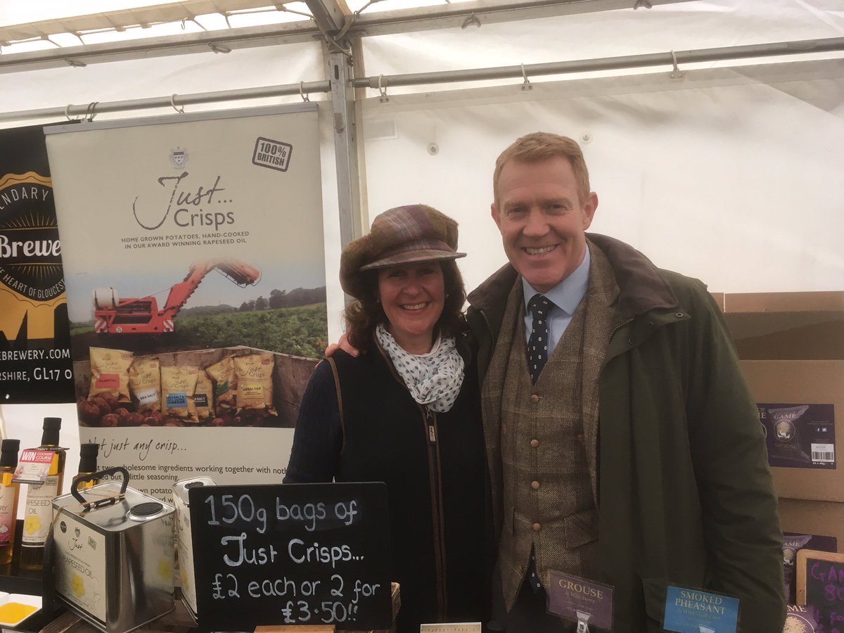 Anthony and Sarah had a fabulous day at the 'Best of Our Counties Happerley Food Heaven' event yesterday. Thank you to Adam Henson for the picture! #Provenance #JustOil #BuyBritish