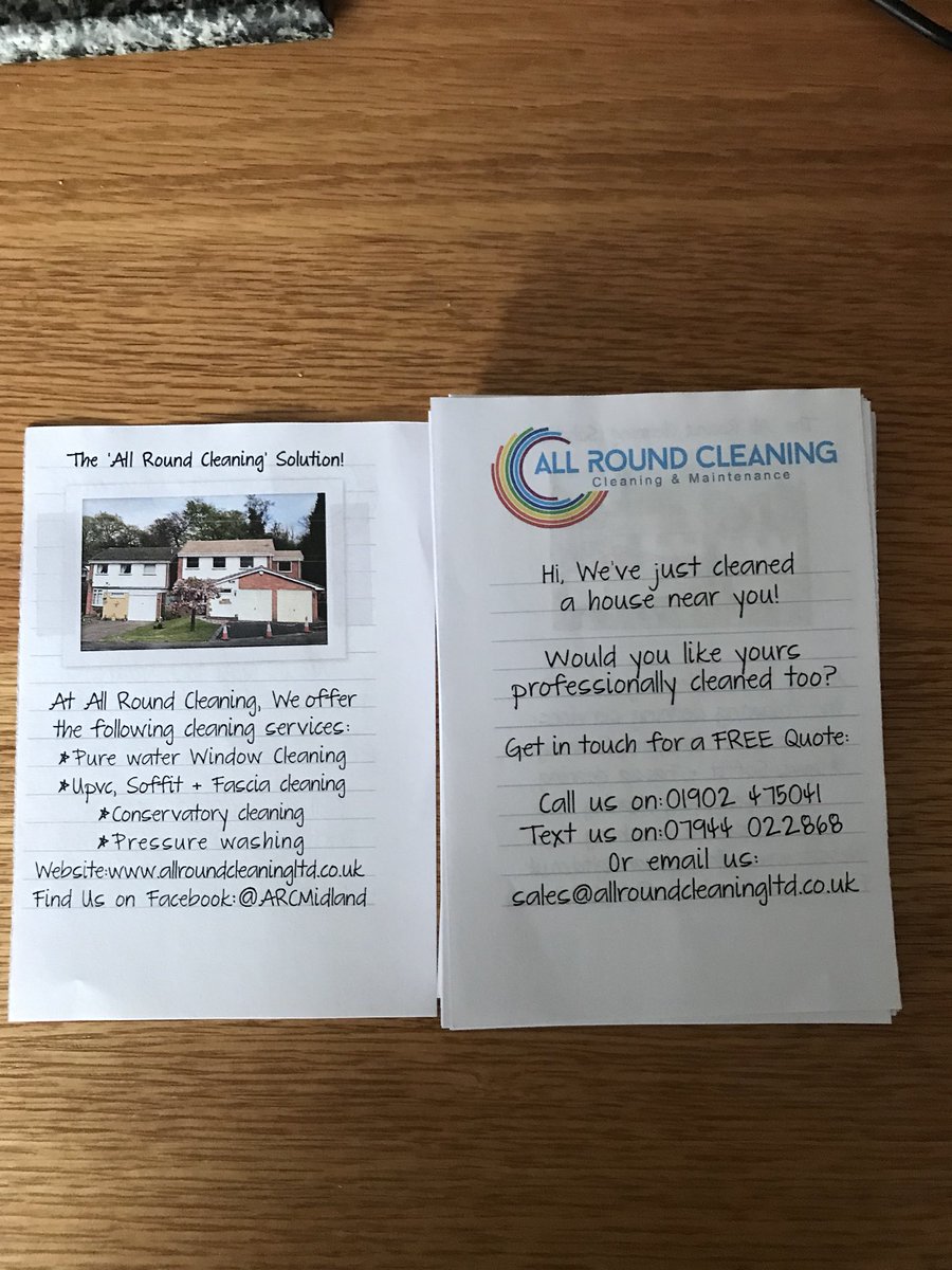 Nice little flyers that we have had designed hopefully they will catch the attention a bit more than glossy looking flyers ?