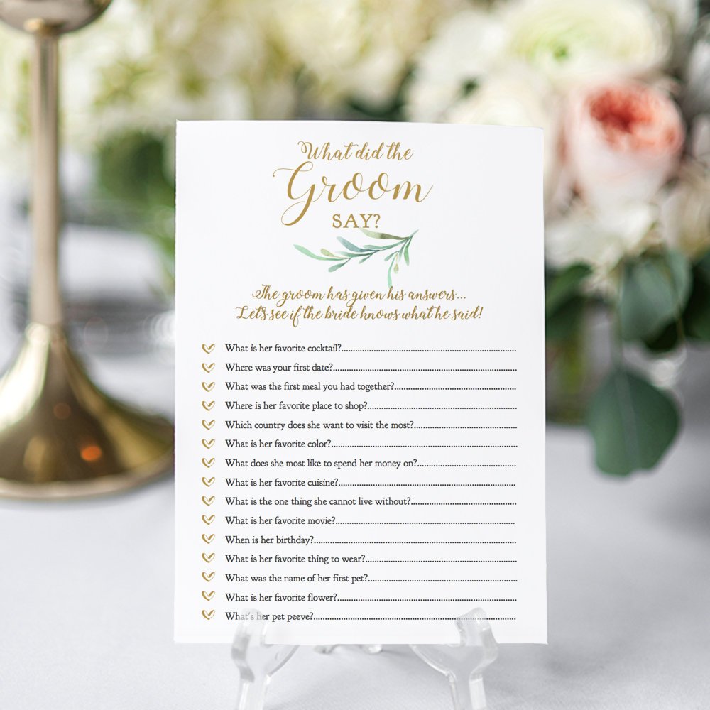 Excited to share the latest addition to my #etsy shop: What Did The Groom Say Game. 
Will the bride know what he said?  How many will he get right?
How many will you get right?!