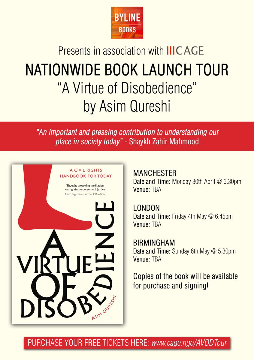 cage on twitter book launch tour manchester london birmingham