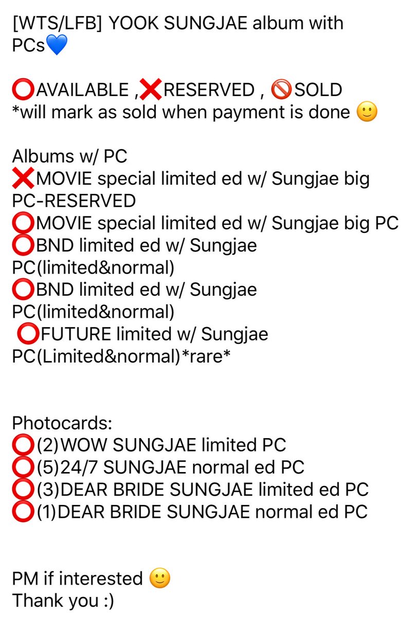 [WTS/LFB] YOOK SUNGJAE stuffs hahahaha Details on pic :) DM if interested :) thank you :)))