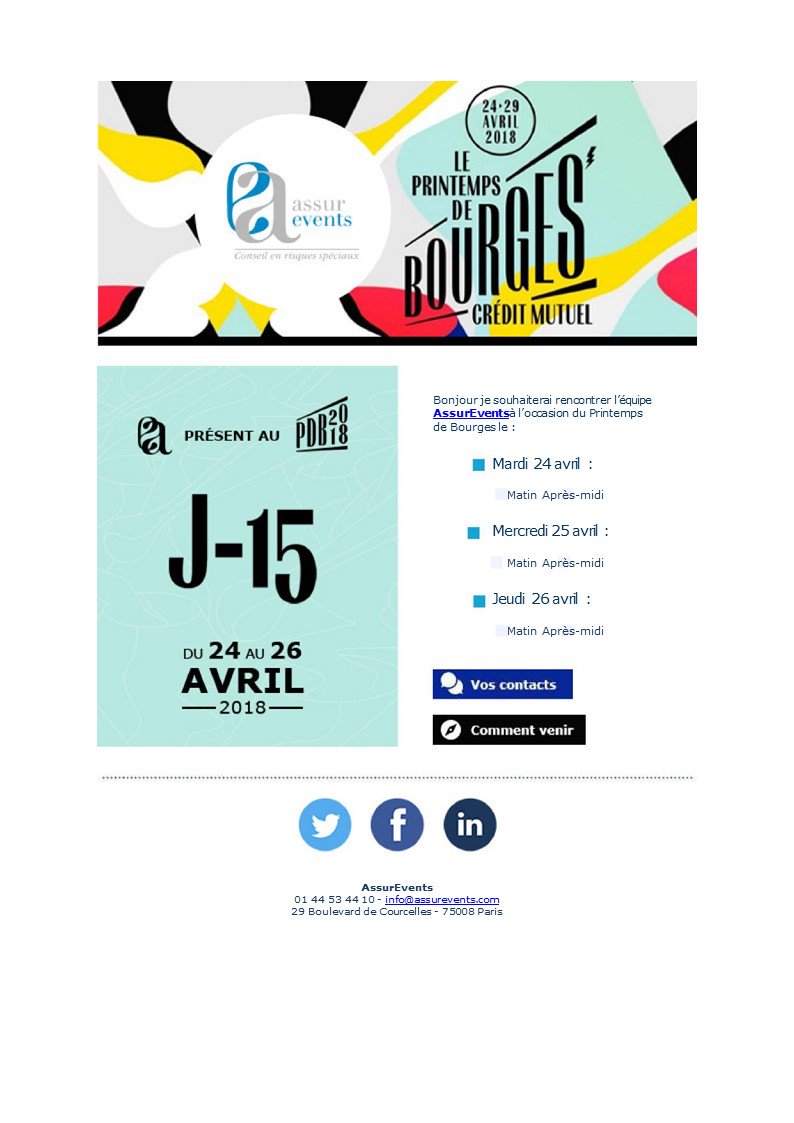 AssurEvents75's tweet image. J-15 avant le Printemps de Bourges! 🎉#PrintempsDeBourges #Evenement #NousYSerons 
Prenez rendez-vous avec nous: url.47651.fr.snd48.ch/visu-8B871544-…