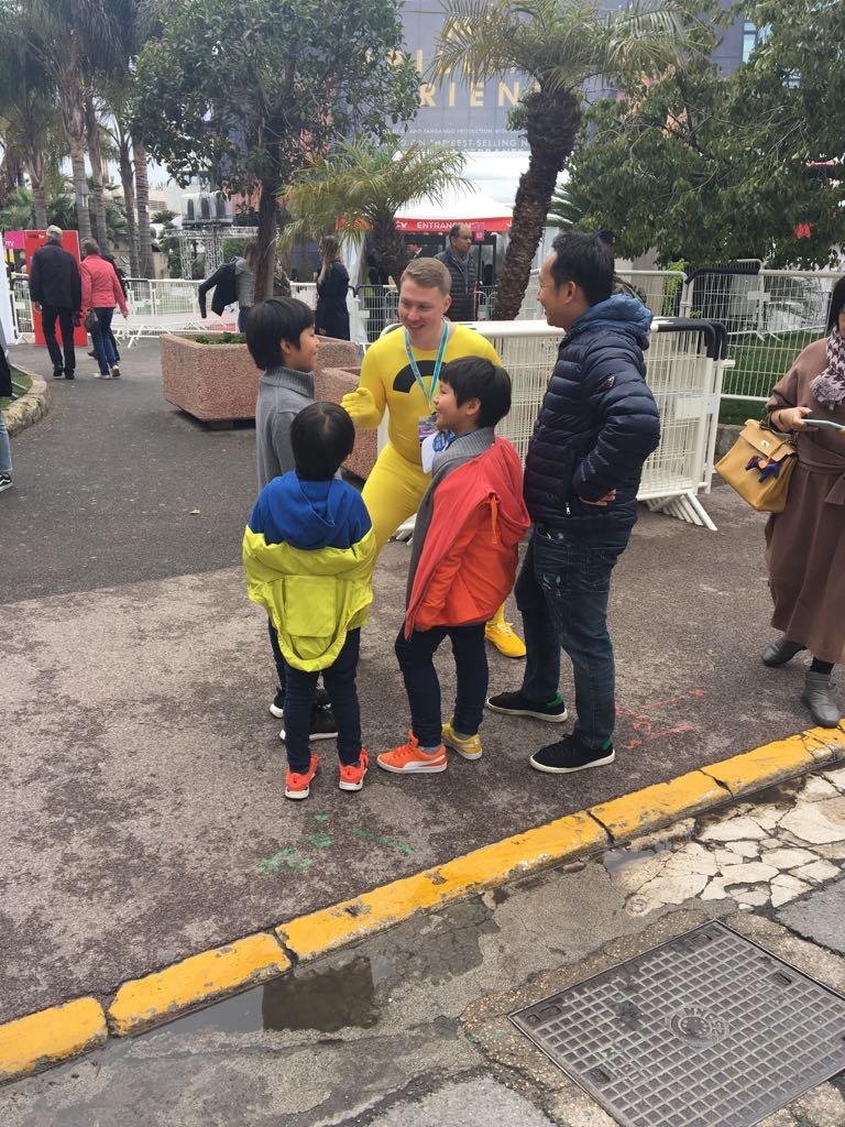 FRComms's tweet photo. What a busy first day at #miptv! Have you spotted @ArgononInt's Question Mark making his 'mark' on the Croisette? #ReadyorNot @BBCOne https://t.co/mX6m9NZXKI