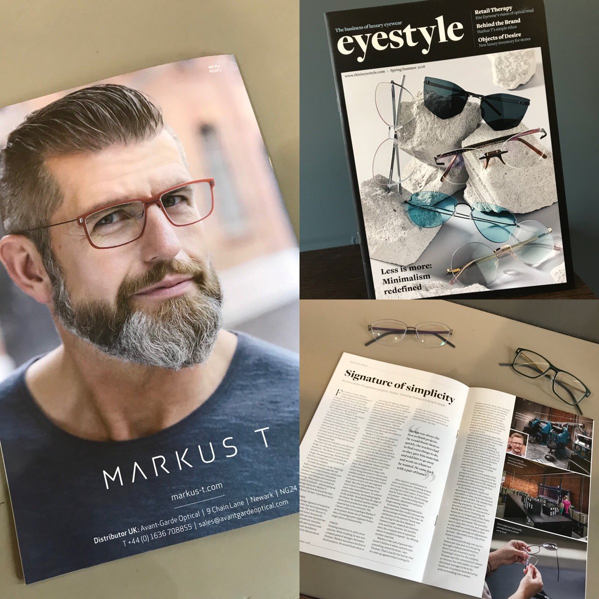 avantgardeoptic's tweet image. Fantastic to read the feature about @markustdesign in the latest publication from @ThisIsEyestyle #markust #theoptician #luxuryeyewear #independent #madeingermany #handmade #eyewear #design