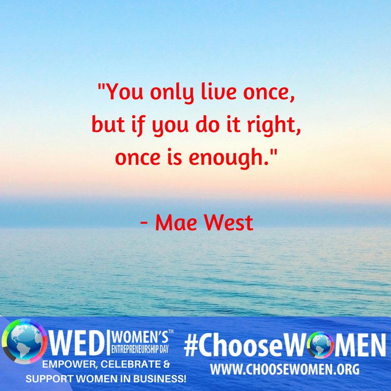 PricelessWoman2's tweet photo. "You only live once, but if you do it right, once is enough." - Mae West, Artist #WomenWOW #ChooseWOMEN https://t.co/RAVvxqhtvb