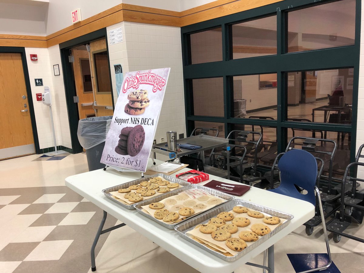 Otis Spunkmyer cookie week has begun. Stop by during lunch and support DECA’s competition in Atlanta