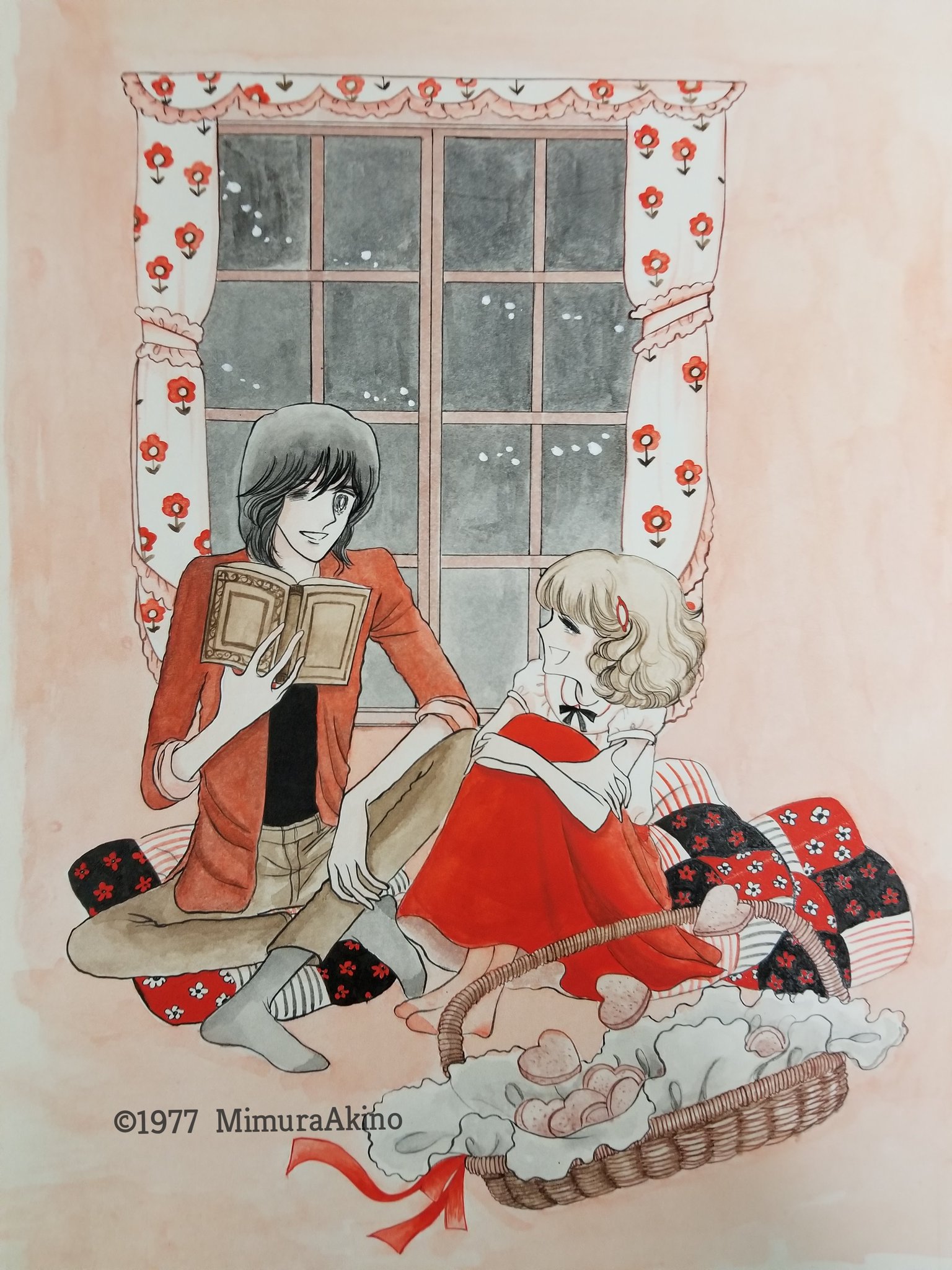 美村あきの デビュー後３作目の お菓子物語３連作 ハッピークッキーひとかけら スィートクッキーラブ チョコクッキーの贈り物 これは 投稿用に作っておいた ストーリーとキャラで 私の初ヒット作となりました ２色原稿も初期の頃はよく描きました